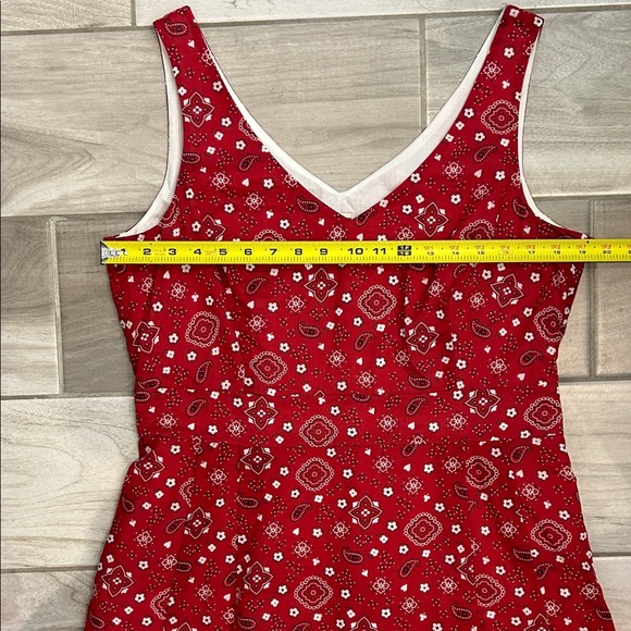 Anne Klein Red Geometric Mini Dress - Picture 8 of 10